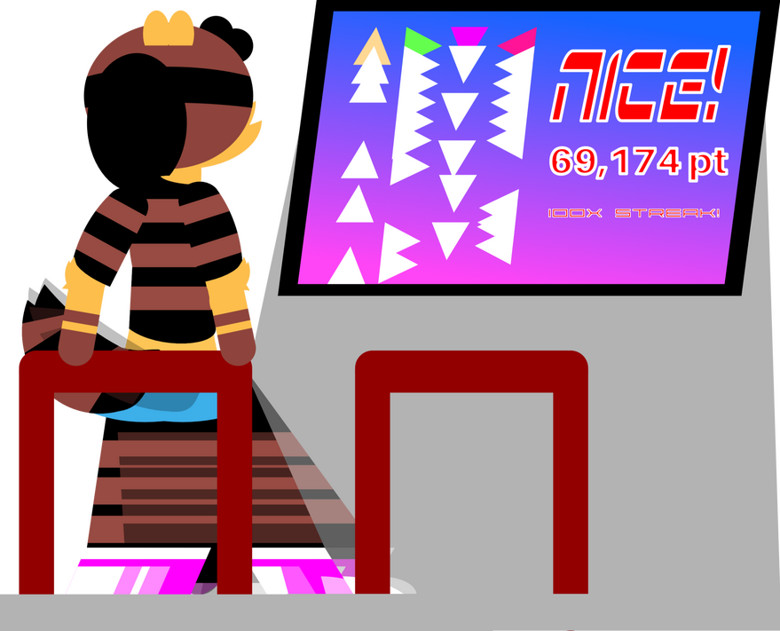 Racchel plays DDR