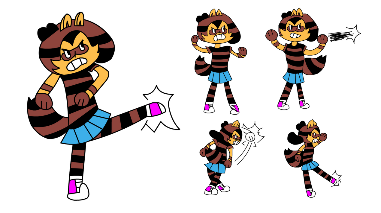 Racchel - Fighting Game Poses