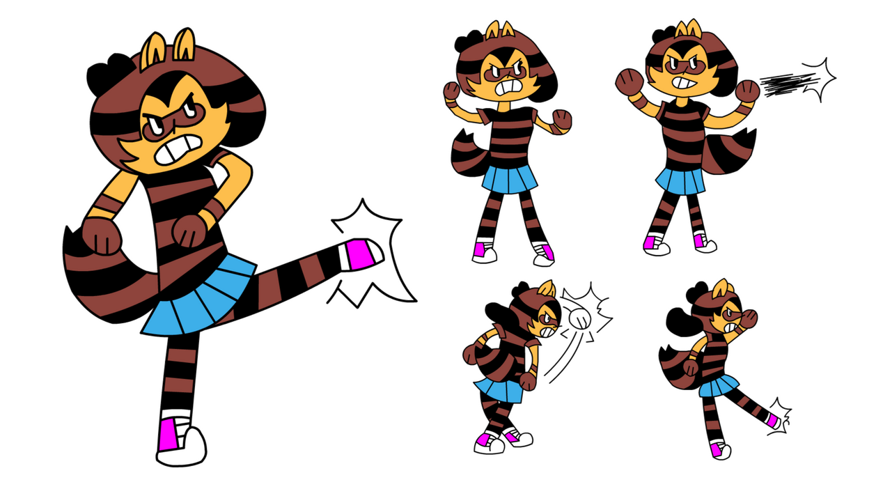 Racchel - Fighting Game Poses